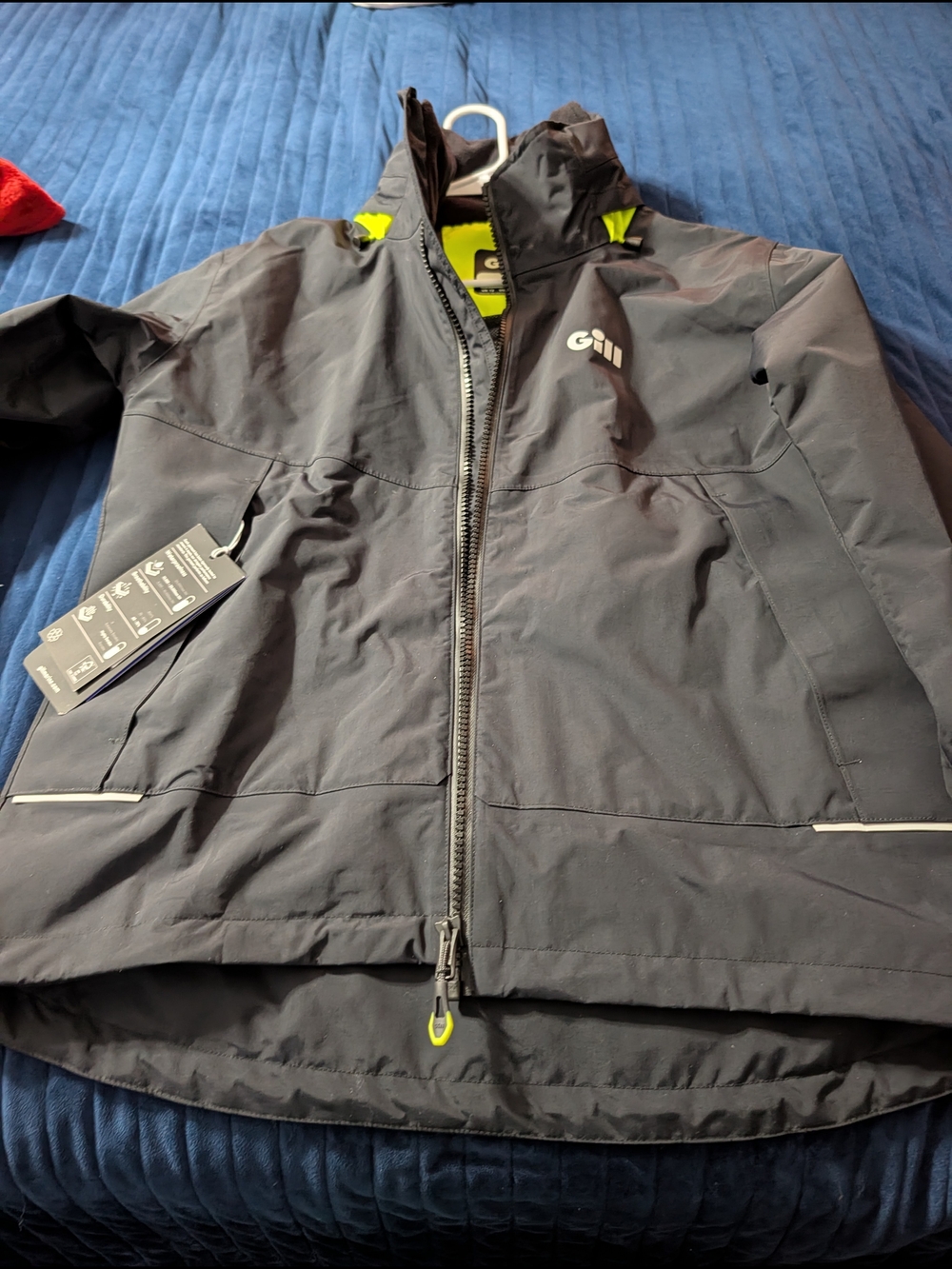 Gill Coastal Jacket in Navy with Lime Accent